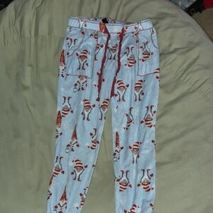 Kensie Women's Festive Pajama Bottoms - Light Blue and Red